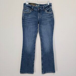 NWT Wrangler Retro Low Rise Bootcut Jeans Y2K Size 28 Blue